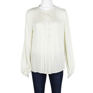 Diane Von Furstenberg Novalee Top in Talc Sz 12